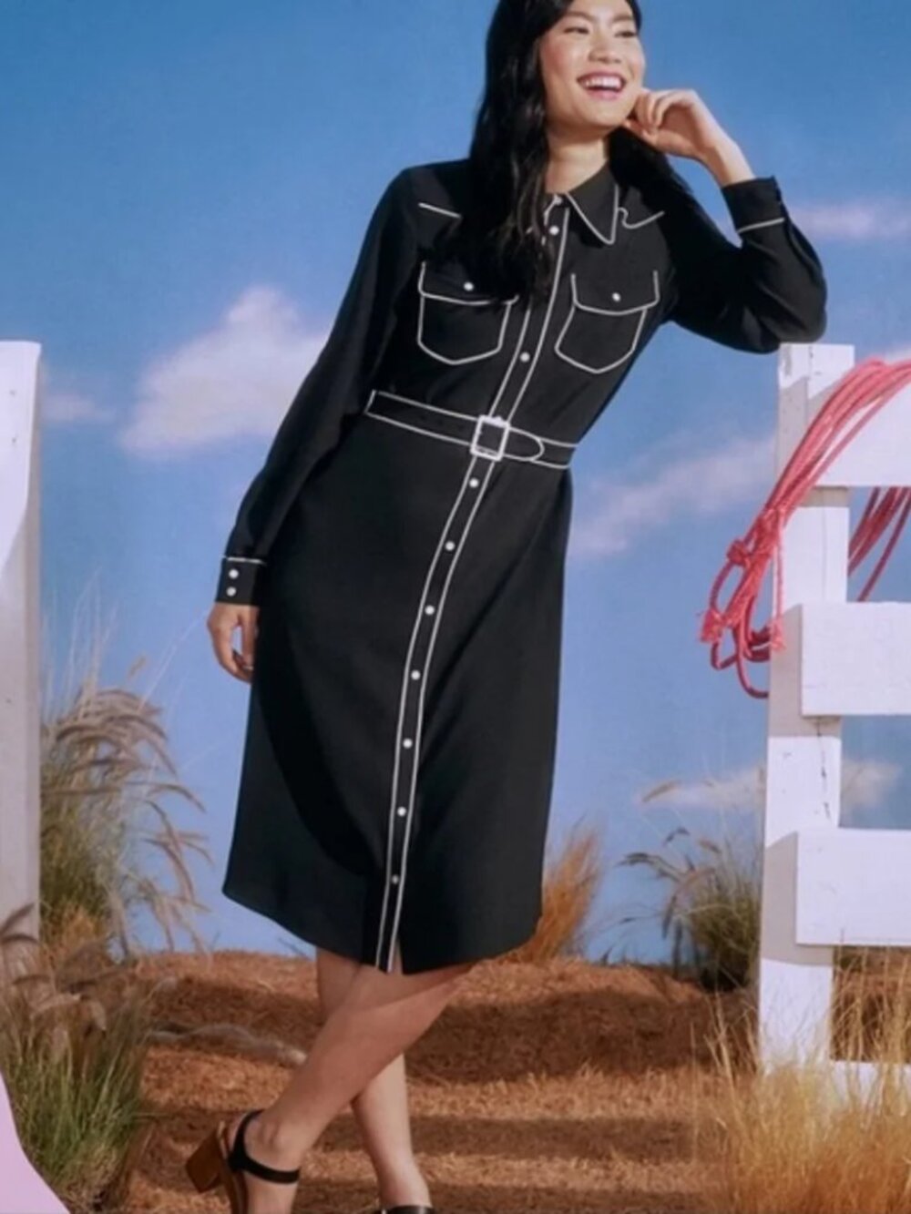 NWT ModCloth To Graceland and Back Western Shirt Dress size Large